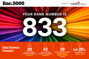 Data Science Connect Inc. 5000 Rank 833